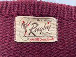 ヴィンテージ vintage 40s 40年代 Rugby KNITTING MILLS Wool Sweater ニット ロングリブ えんじ バーガンディ セーター 無地 ワインレッド 104MT-1872