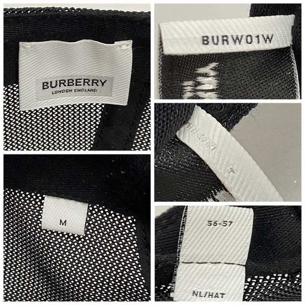 【中古】バーバリー Burberry メッシュキャップ 帽子 メンズ帽子 キャップ ブラック Mサイズ 201goods-724