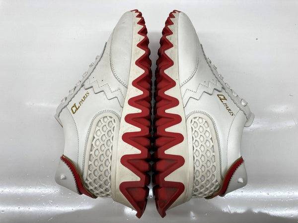 クリスチャンルブタン Christian Louboutin LOUBISHARK ルビシャーク カーフスキン レザー VERSION WHITE バージョンホワイト イタリア製 WHITE 白 3200517 WH43 レディース靴 スニーカー ホワイト SIZE40 104S-993