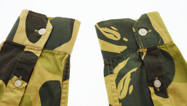 アベイシングエイプ A BATHING APE  猿カモフラ 迷彩柄 長袖シャツ 黄色 長袖シャツ イエロー Sサイズ 103MT-2248