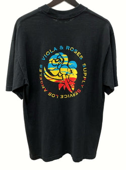 ウィンダンシー WIND AND SEA ヴィオラ アンド ローゼス VIOLA＆ROSES コラボ Tropical Floqwer Tee トロピカル フラワー  USA製 黒 WDS-VR-22A-01 Tシャツ プリント ブラック Mサイズ 104MT-294