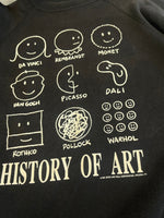 ヴィンテージ vintage 90'S 90年代 Hanes HISTORY OF ART アメリカ製 MADE IN USA アート スウェット ブラック Lサイズ 101MT-5420