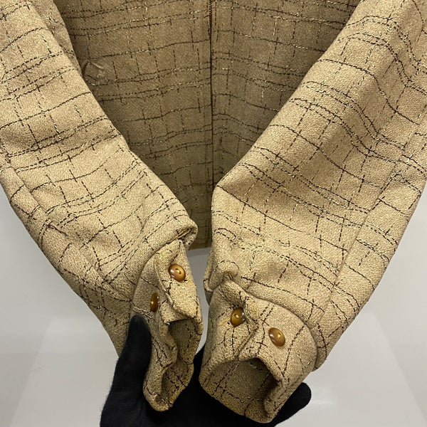 【曜日割引対象外】 ぺニーズ PENNEY’S 50's Brill Brosジップ ウールネップ ジャケット ベージュ 40サイズ 201MT-4482 VB