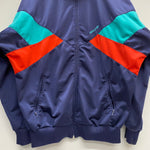 【曜日割引対象外】 アディダス adidas 80's 90's トラックジャケット ジャージ ネイビー Lサイズ 201MT-4739 VB