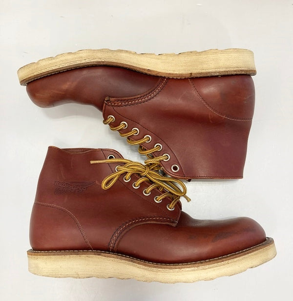 レッドウィング RED WING 6インチ ラウンドトゥ ブーツ 赤茶  9105 メンズ靴 ブーツ ワーク ブラウン 7 1/2 Dワイズ 101-shoes1684