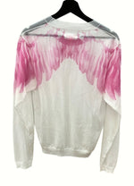 エムエーエスユー MASU 24SS CLEAR ANGEL WING SWEATER シースルー ニットセーター クルーネック 天使 羽 長袖 白 MASS-KN0524 サイズ 46 セーター 総柄 ホワイト 104MT-994