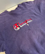 チャンピオン Champion 90s~ 刺繍タグ REVERSE WEAVE リバースウィーブ US古着 スクリプトロゴ 刺繍ロゴ XXL スウェット ネイビー 3Lサイズ 101MT-4596