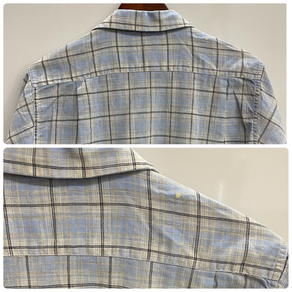 【曜日割引対象外】 ヴィンテージ vintage 50's 60's TULANE Sportswear オープンカラー 開襟 長袖シャツ ブルー Mサイズ 201MT-4366 VB