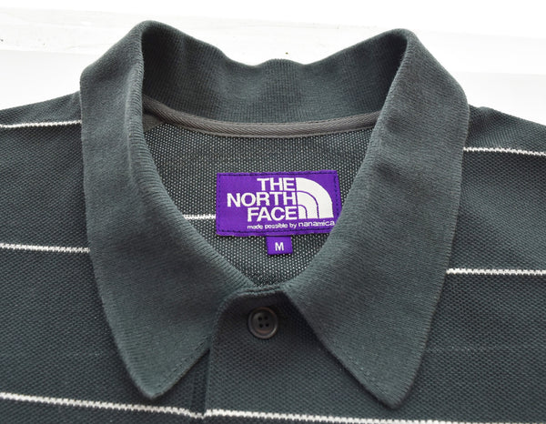 ノースフェイス THE NORTH FACE Purple Label Field Striped Polo パープルレーベル 長袖 ポロ シャツ NT6352N 長袖シャツ Mサイズ 103MT-3048