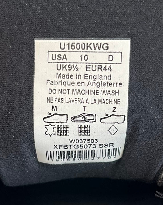 ニューバランス new balance Made in UK 1500 Japan Exclusive ジャパンエクスクルーシブ 黒 U1500KWG メンズ靴 スニーカー ブラック UK9 1/2 28cm 101sh-2274