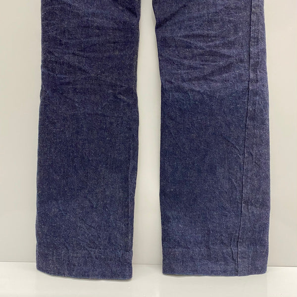 【曜日割引対象外】 ウエアハウス WAREHOUSE HELLER'S CAFE シンチバック サスペンダーボタン デニム ブルー 32サイズ 201MB-896 VB