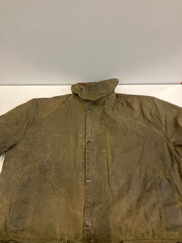 バブアー BARBOUR 90's 90年代 3ワラント NORTHUMBRIA ノーザンブリア ワックス コットン オイルドジャケット ハーフコート VINTAGE ヴィンテージ A400 C42 ジャケット カーキ 101MT-5238