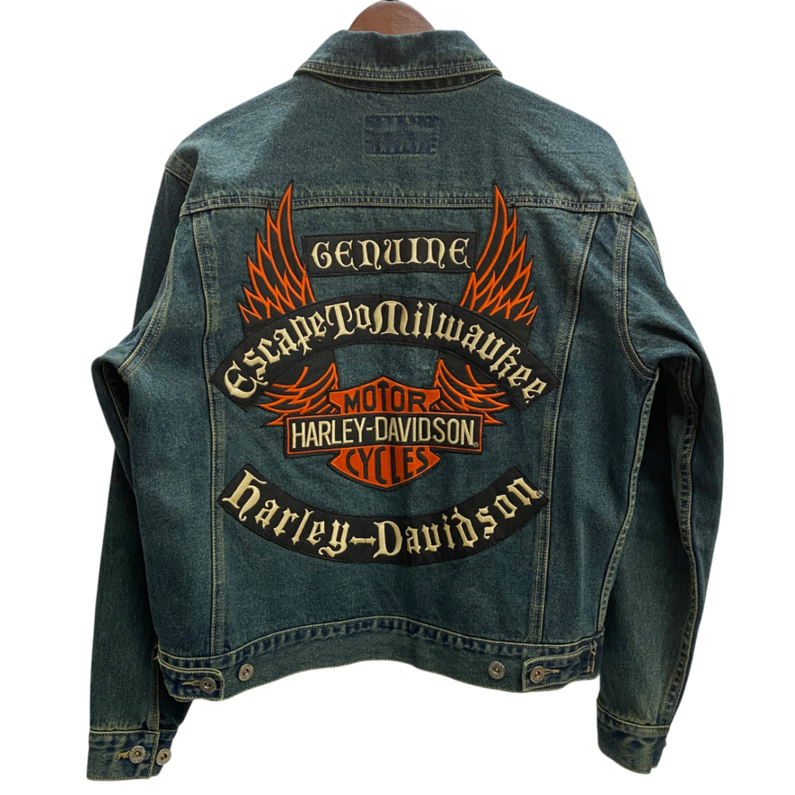 曜日割引対象外】 ハーレーダビットソン HARLEY-DAVIDSON 刺繍 デニム 