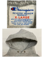 【曜日割引対象外】 チャンピオン Champion 80's トリコタグ REVERSE WEAVE BROWN UNIVERSITY USA製 パーカ グレー XLサイズ 201MT-3307 VB