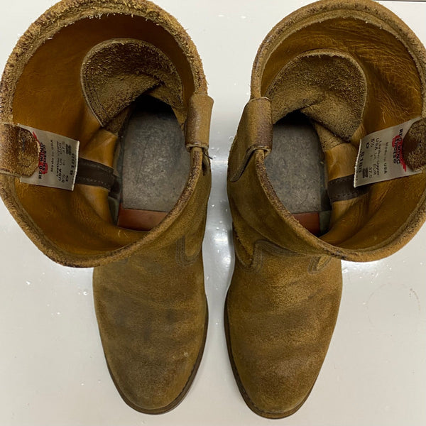 【曜日割引対象外】 レッドウィング RED WING 2007年製 ペコスブーツ スエード 8188 メンズ靴 ブーツ ペコスタイプ ブラウン 23.5cmサイズ 201-shoes1370 VB