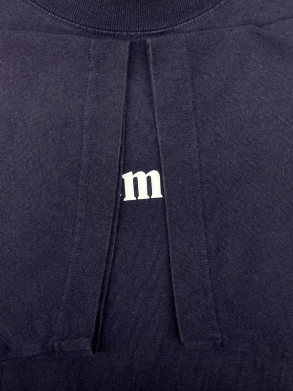 ヴェトモン VETEMENTS 20SS PRINT LOGO S/S TEE プリント ロゴ 半袖 Ｔシャツ バーコードパッチ クルーネック 紺 Tシャツ ロゴ ネイビー Mサイズ 104MT-2342