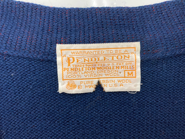 ペンドルトン PENDLETON 70s 70年代 VINTAGE ヴィンテージ USA製 フォークロア 民族柄 紺 カーディガン ネイビー Mサイズ 104MT-1901