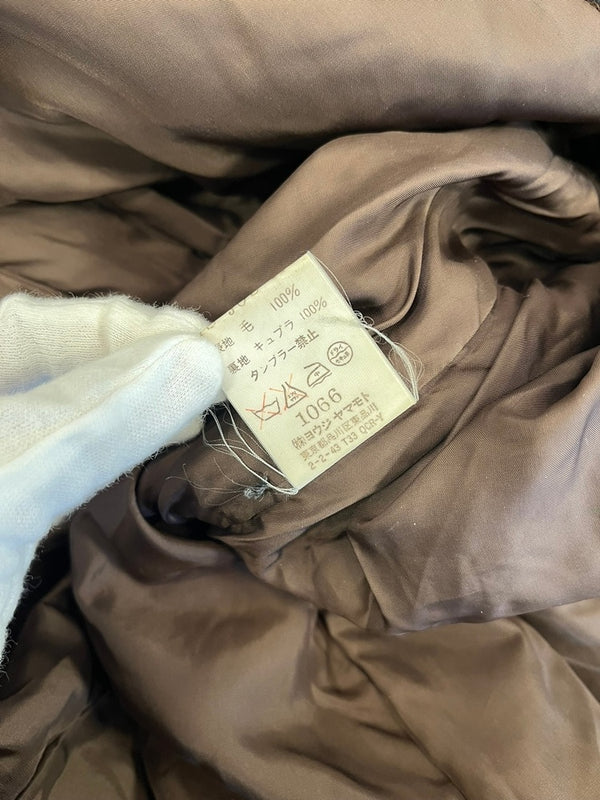 ワイズ Y's ウールコート ツイードコート  YS-J05-119 コート ブラウン サイズ3 101LT-204