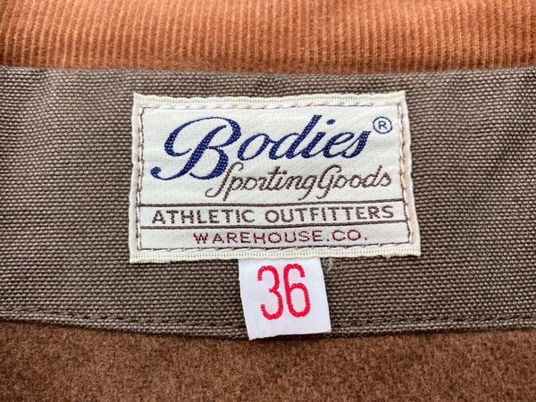 ウエアハウス WAREHOUSE Bodies ダック地 ハンティングジャケット カバーオール 襟コーデュロイ アウター サイズ 36 ジャケット 無地 カーキ 104MT-2183