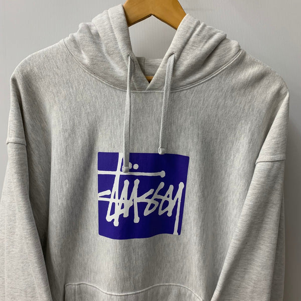 ステューシー STUSSY STOCK BOX Hoodie パーカ グレー XLサイズ 201MT-3892