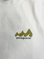 パタゴニア PATAGONIA 90s Vintage ヴィンテージ USA製 surfboards サーフボード ロゴプリント 長袖カットソー 白 XL ロンT ホワイト LLサイズ 101MT-4714