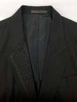 ヨウジヤマモト Yohji Yamamoto Y's TAILORED JACKET テーラード ジャケット スーツ ブレザー 黒 MM-J08-001 サイズ 2 ジャケット 刺繍 ブラック 104MT-2114