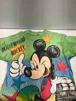 US US古着 90's 90s GEMS HOLLYWOOD MICKEY © Walt Disney Company Mickey ディズニー ミッキー 全面プリント オールオーバー 両面 - Tシャツ マルチカラー フリーサイズ 101MT-3344