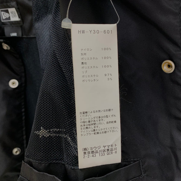 ヨウジヤマモトプールオム Yohji Yamamoto pour homme ニューエラ New Era コラボ コーチジャケット HW-Y30-601 ジャケット ブラック Lサイズ 201MT-4142