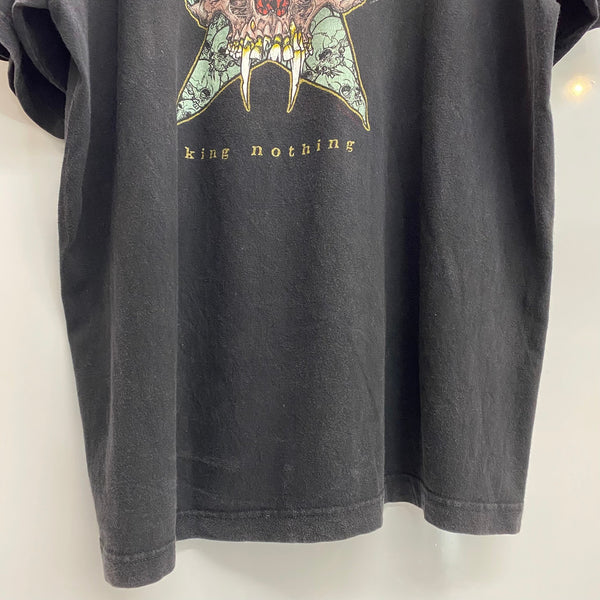 【曜日割引対象外】 ヴィンテージ vintage 90's メタリカ METALLICA PUSHEAD KING NOTHING GIANT Tシャツ ブラック 201MT-3932 VB