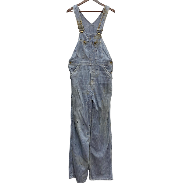 【曜日割引対象外】 リー Lee 50's ヒッコリーストライプ つなぎ・オーバーオール ブルー 201MB-1047 VB