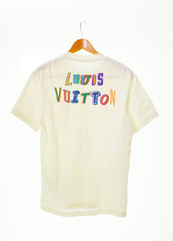 ルイ・ヴィトン  LOUIS VUITTON  NBA レタープリント 半袖Tシャツ 白 RM212M DT3 HLY20W Tシャツ プリント ホワイト Sサイズ 103MT-70