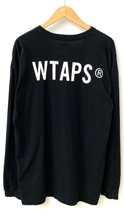 ダブルタップス W)taps WTVUA フロントロゴ バックロゴ Tシャツ ロゴ ブラック LLサイズ 201MT-1520