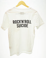 タカヒロミヤシタザソロイスト TAKAHIROMIYASHITATheSoloist. ソロイスト ROCK ’N’ ROLL SUICIDE ロックンロールスーサイド ポケットTシャツ 白 半袖カットソー サイズ44 日本製 Tシャツ プリント ホワイト 101MT-544