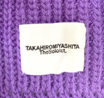 【中古】タカヒロミヤシタ ザ ソロイスト TAKAHIROMIYASHITA TheSoloIst． アランパターンバラクラバ 2022AW「aran pattern balaclava．」 帽子 メンズ帽子 キャップ ロゴ パープル 201goods-200