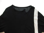 YOHJI YAMAMOTO ヨウジヤマモト Ground Y グラウンド ワイ Straight vertical line Long sleeve カラーコンビカットソー 長袖カットソー ロンT ブラック 黒 メンズ サイズ1 GA-T13-802 (TP-868)