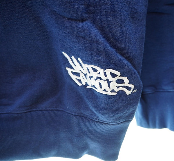 シュプリーム SUPREME handstyle hooded sweatshirt  Washed Navy ハンドSTYLE フーデット スウェットシャツ パーカー トップス 長袖  パーカ 刺繍 ネイビー Lサイズ 101MT-607