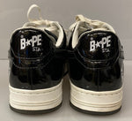 ア ベイシング エイプ A BATHING APE BAPESTA BLACK エナメル  ベイプスタ ロー 黒×白 1H70191001 メンズ靴 スニーカー ブラック 101-shoes846