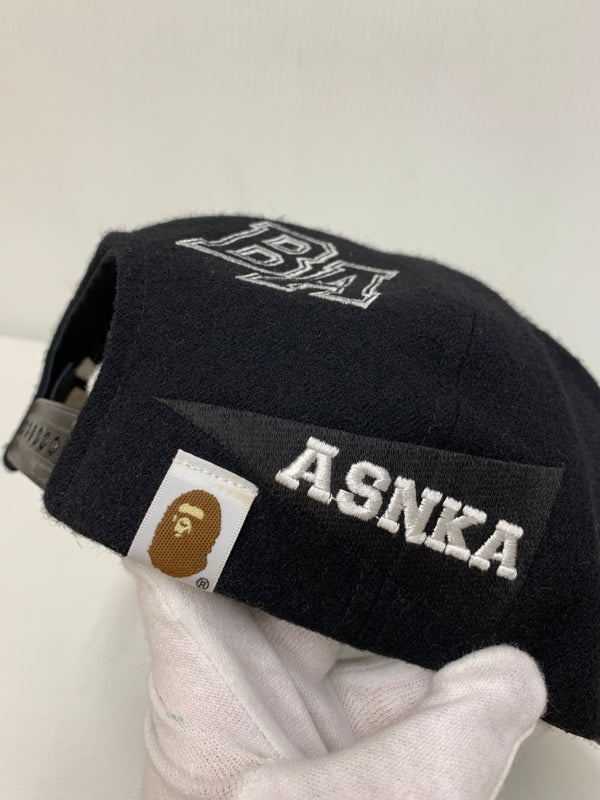 【中古】ア ベイシング エイプ A BATHING APE ベイプ BAPE ウールキャップ ASNKA 日本製 001CPC201009X 帽子 メンズ帽子 キャップ 刺繍 ブラック 201goods-151