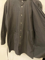ファクトリー FACTORY バンドカラー 長袖シャツ トップス ブラック系 黒 紐 Made in JAPAN サイズ2 長袖シャツ 無地 ブラック 101MT-801