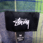 ステューシー STUSSY RAYON PLAID LS SHIRT 長袖シャツ チェック カーキ Mサイズ 201MT-1797