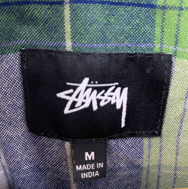 ステューシー STUSSY RAYON PLAID LS SHIRT 長袖シャツ チェック カーキ Mサイズ 201MT-1797