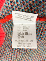 ワコマリア WACKO MARIA YULA 百女図 MOHAIR KNIT JACQUARD SWEATER モヘア プルオーバー ニット 22AW RED マルチカラー Made in JAPAN 日本製  セーター 総柄 マルチカラー Lサイズ 101MT-1436