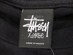 STUSSY × MASTER MIND  × マスターマインド  コラボ Tシャツ 半袖 カットソー ロゴ タグ付き 綿100％ ブラック 黒 メンズ サイズXL (TP-768)