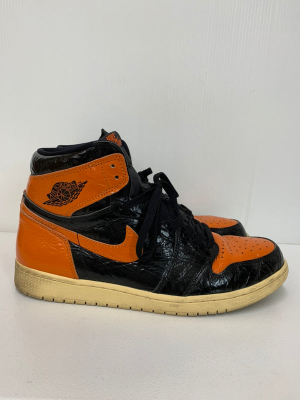 ナイキ NIKE エア ジョーダン 1 レトロ ハイ AIR JORDAN 1 RETRO HIGH OG "SHATTERED BACKBOARD 3.0"BLACK/STARFISH-PALE 555088-028 メンズ靴 スニーカー ロゴ オレンジ 201-shoes167