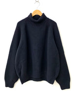 シュタイン stein EX FINE LAMBS LOOSE HIGH NECK KNIT LS ラムウール ハイネック ニット ST.192 セーター 無地 ネイビー Sサイズ 201MT-1045