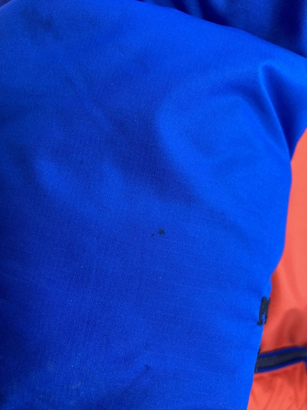 ラルフローレン RalphLauren POLO RALPH LOUREN ポロラルフローレン ワンポイント ポニーロゴ スモールポニー ボア フード ダウン ジップ アウター ブルー 青 オレンジ ジャケット 刺繍 ブルー Sサイズ 101MT-335