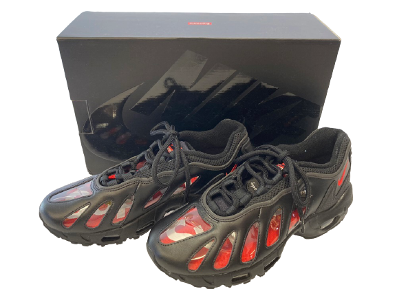 ナイキ NIKE AIR MAX 96/S SUPREME BLACK/SPEED RED-CLEAR エア