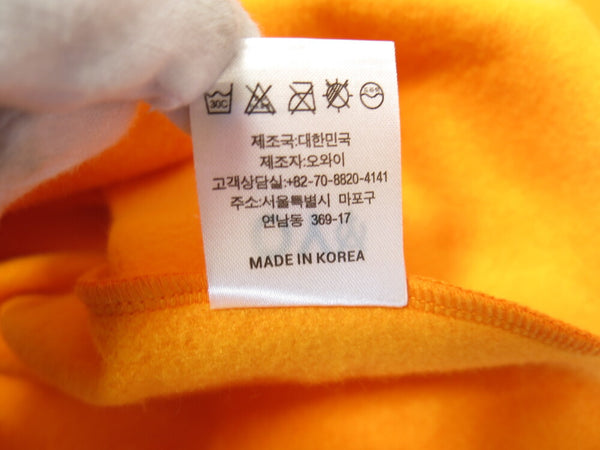 OY オーワイ コットン100%トレーナー オレンジ プリント ロゴ スウェット made inKorea リング 韓国ブランド トップス ユニセックス メタルロゴテープリング メンズ