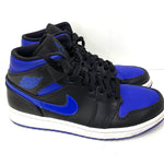 ナイキ NIKE エアジョーダン1 ミッド AIR JORDAN 1 MID BLACK/BLUE 554724-068 メンズ靴 スニーカー ロゴ ブラック 201-shoes456