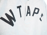 ダブルタップス W)taps WTAPS コットンフランネル ショートスリーブ ベースボールシャツ LEAGUE / SS / COTTON. FLANNEL  GRAY サイズ02 221TQDT-SHM06 半袖シャツ 刺繍 グレー 101MT-844